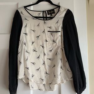 Silk long sleeve top